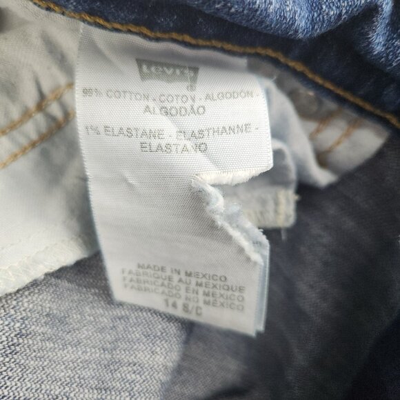 Levi's Jeans Womens Sz 14 Curvy Bootcut Dark Wash 515 Stretch Blue Denim Ladies - Picture 8 of 11